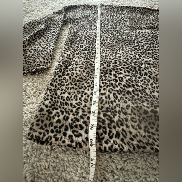 Bibi Leopard Print Asymmetrical Cold Shoulder Sweater - Picture 2 of 5